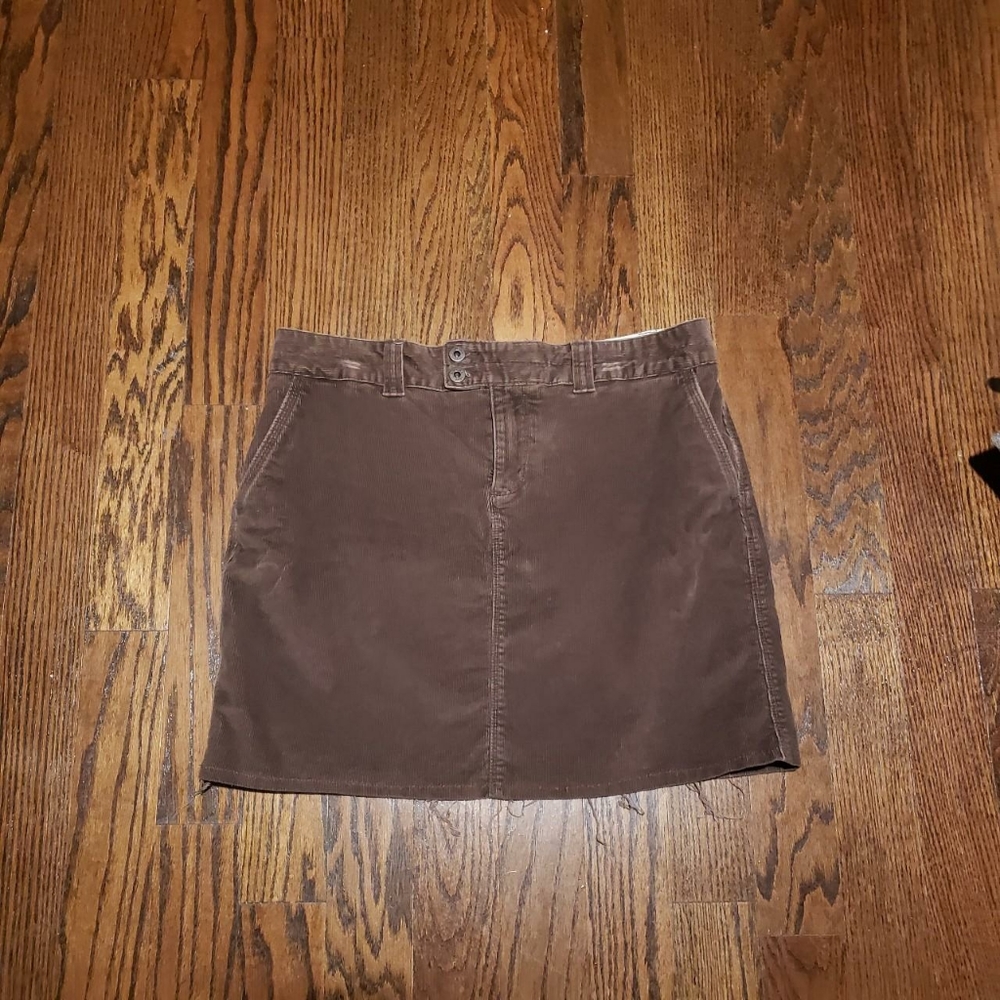Brown corduroy skirt